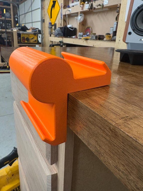 90 Degree Corner Sanding Jig | Countertop & Cabinet Edge Guide | Orange PETG